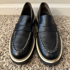 Paul Green Black Leather Loafers